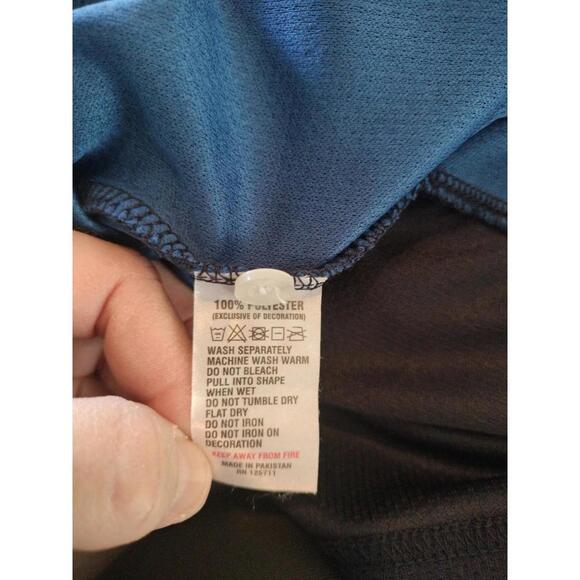 America's Navy Men's Performance Polo Shirt Blue Embroidered Logo Flag Sz XXL - Picture 9 of 12